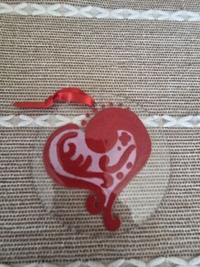 FOLIO Handpainted Blown Glass Valetine's Day Suncatcher